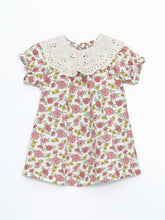 LCW baby Ecru Baby Collar Long Sleeve Floral Baby Girl Dress