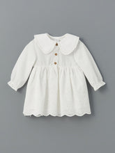 LCW baby Ecru Baby Collar Embroidered Girl Baby Dress