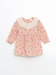 LCW baby Pink Baby Collar Floral Baby Girl Dress