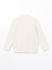 LCW Kids Blue Basic Boy Zippered Sweatshirt