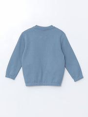 LCW Kids Blue Basic Boy Zippered Sweatshirt