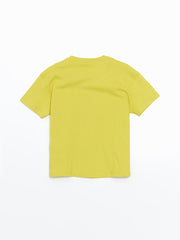 LCW Kids Green Crew Neck Printed Boys T-Shirt