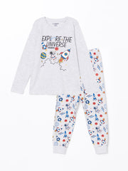 LCW Kids Crew Neck Boy Pajama Set