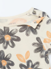 LCW Baby Crew Neck Floral Baby Girl Pajama Set