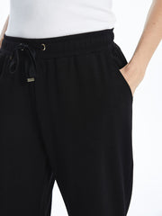 LCWAIKIKI Classic Ecru Elastic Waist Women Tracksuit Bottoms