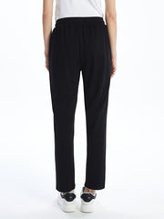 LCWAIKIKI Classic Ecru Elastic Waist Women Tracksuit Bottoms