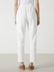 LCWAIKIKI Classic Ecru Elastic Waist Women Tracksuit Bottoms