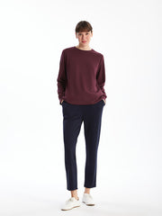 LCWAIKIKI Classic Ecru Elastic Waist Women Tracksuit Bottoms