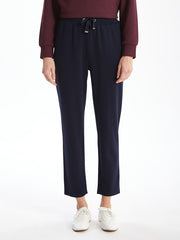 LCWAIKIKI Classic Ecru Elastic Waist Women Tracksuit Bottoms