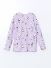 LCW Kids Crew Neck Girls Pajama Set