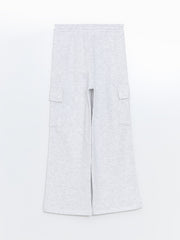 Elastic Waist Girls Thick Cargo Sweatpants