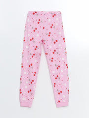 LCW Kids Crew Neck Girls Pajama Set