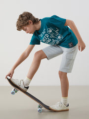 LCW Kids Elastic Waist Boy Cargo Shorts