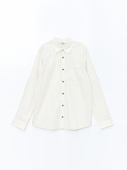 LCW Kids Ecru Linen Blend Boy Shirt