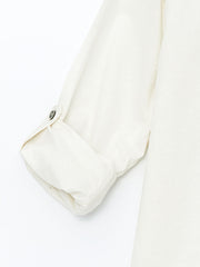 LCW Kids Ecru Linen Blend Boy Shirt