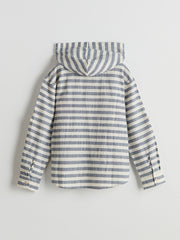 LCW Kids Navy Blue Hooded Boy Shirt