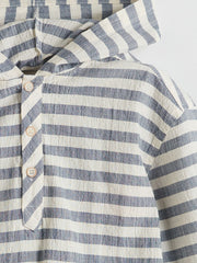 LCW Kids Navy Blue Hooded Boy Shirt