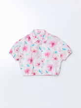 LCW Kids Pink Floral Girl Crop Shirt