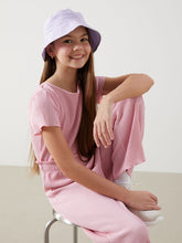 LCW Kids Pink Crew Neck Girl Jumpsuit