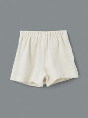 LCW Kids Ecru Elastic Waist Tweed Girls Shorts Skirt