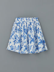 LCW Kids White Elastic Waist Girl Skirt