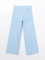 LCW Kids Blue Adjustable Waist Elastic Girl Trousers