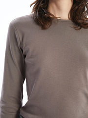 LCWAIKIKI Classic Blue Crew Neck Women Bodysuit