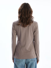 LCWAIKIKI Classic Blue Crew Neck Women Bodysuit