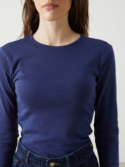 LCWAIKIKI Classic Blue Crew Neck Women Bodysuit