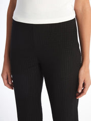 LCW Classic Elastic Waist Textured Women Trousers