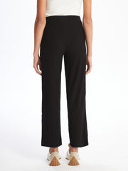 LCW Classic Elastic Waist Textured Women Trousers