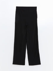 LCW Classic Elastic Waist Textured Women Trousers