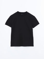 LCWAIKIKI Classic Ecru Stand Collar Women T-Shirt