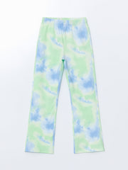 Elastic Waist Tie Dye Patterned Girls Leggings