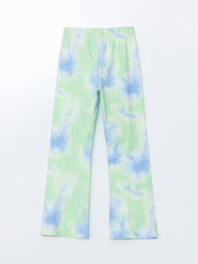 Elastic Waist Tie Dye Patterned Girls Leggings