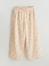 LCW Kids Beige Elastic Waist Girls Trousers