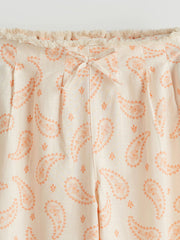 LCW Kids Beige Elastic Waist Girls Trousers