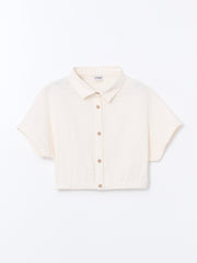 Textured Girl Crop Shirt