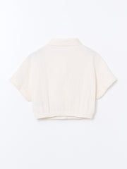 Textured Girl Crop Shirt