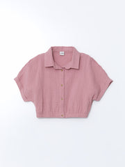 Textured Girl Crop Shirt