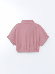 Textured Girl Crop Shirt