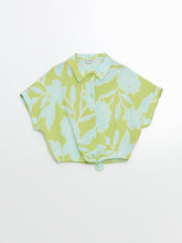 Loose Fit Viscose Tied Girls Shirt