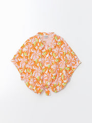 Loose Fit Viscose Tied Girls Shirt