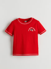 LCW Kids Crew Neck Girls Crop T-Shirt