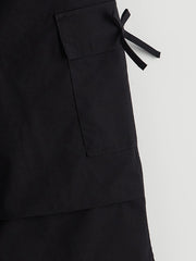 Elastic Waist Bow Detailed Girls Cargo Pants