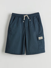 LCW Kids Indigo Elastic Waist Boy Cargo Shorts