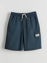 LCW Kids Indigo Elastic Waist Boy Cargo Shorts