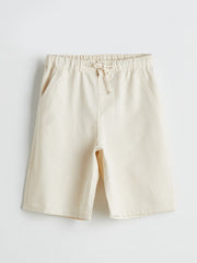 LCW Kids Elastic Waist Linen Blend Boy Shorts