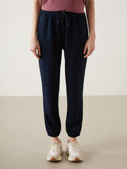 LCWAIKIKI Classic Navy Blue Elastic Waist Women Jogger Sweatpants