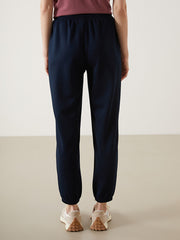 LCWAIKIKI Classic Navy Blue Elastic Waist Women Jogger Sweatpants